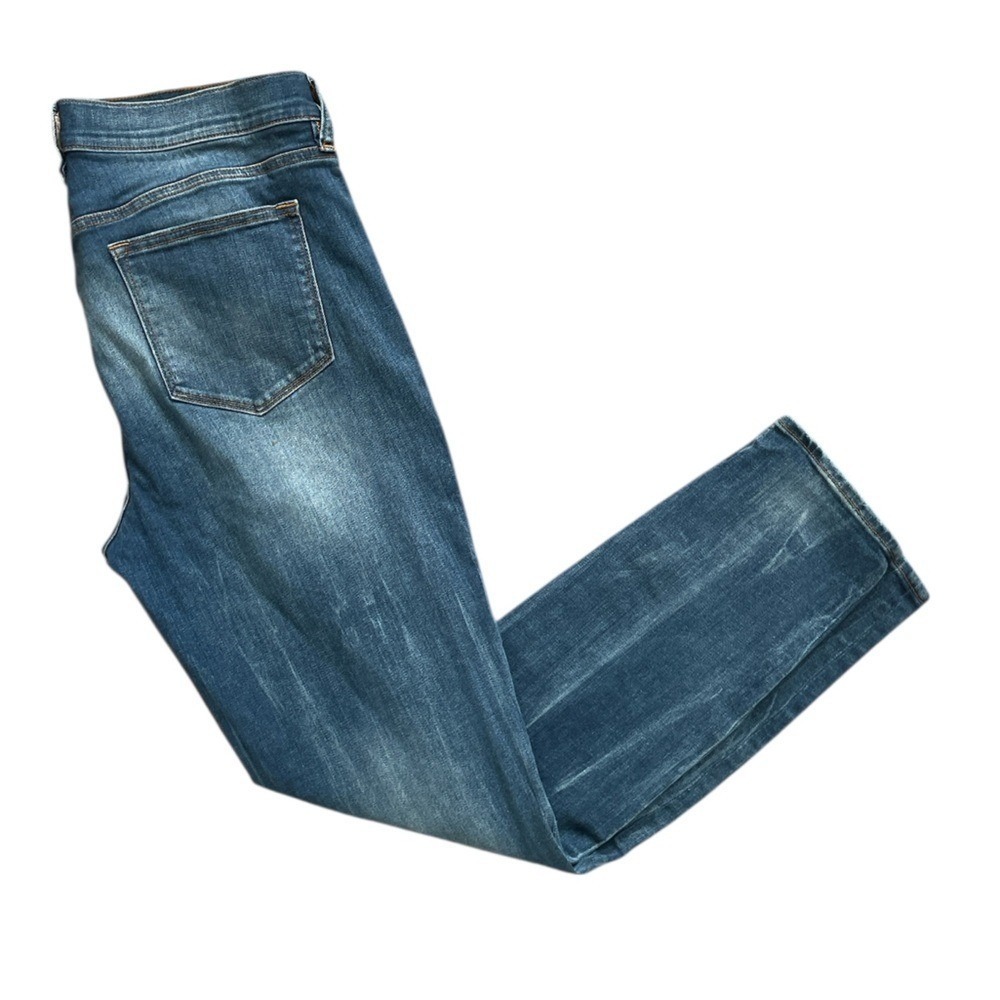 J.Crew Jeans Women 31 Blue Stretch Skinny Tapered Medium Wash Whiskered Denim